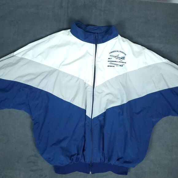 Vintage 80s Boeing Flight Bomber Men's Size XL McDonnell Douglas Pilot Aviator - Picture 3 of 16